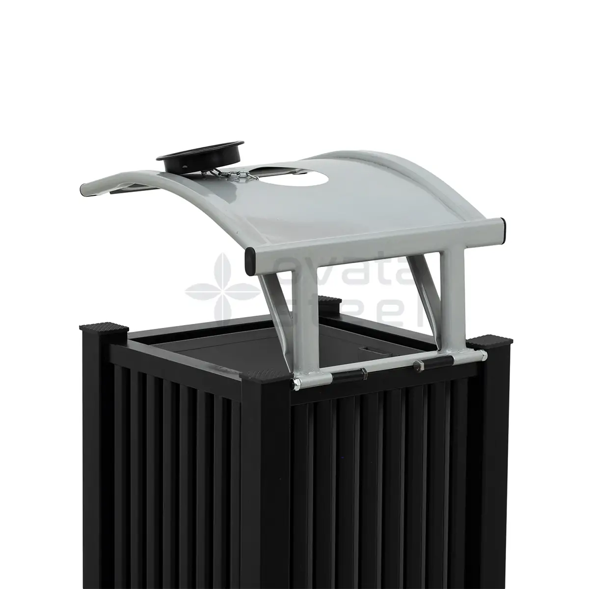 Ovata-600 Outdoor Trash Can – view 4
