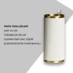 Ovata-105 Deri Kaplı Krem Renkli Metal Şemsiyelik