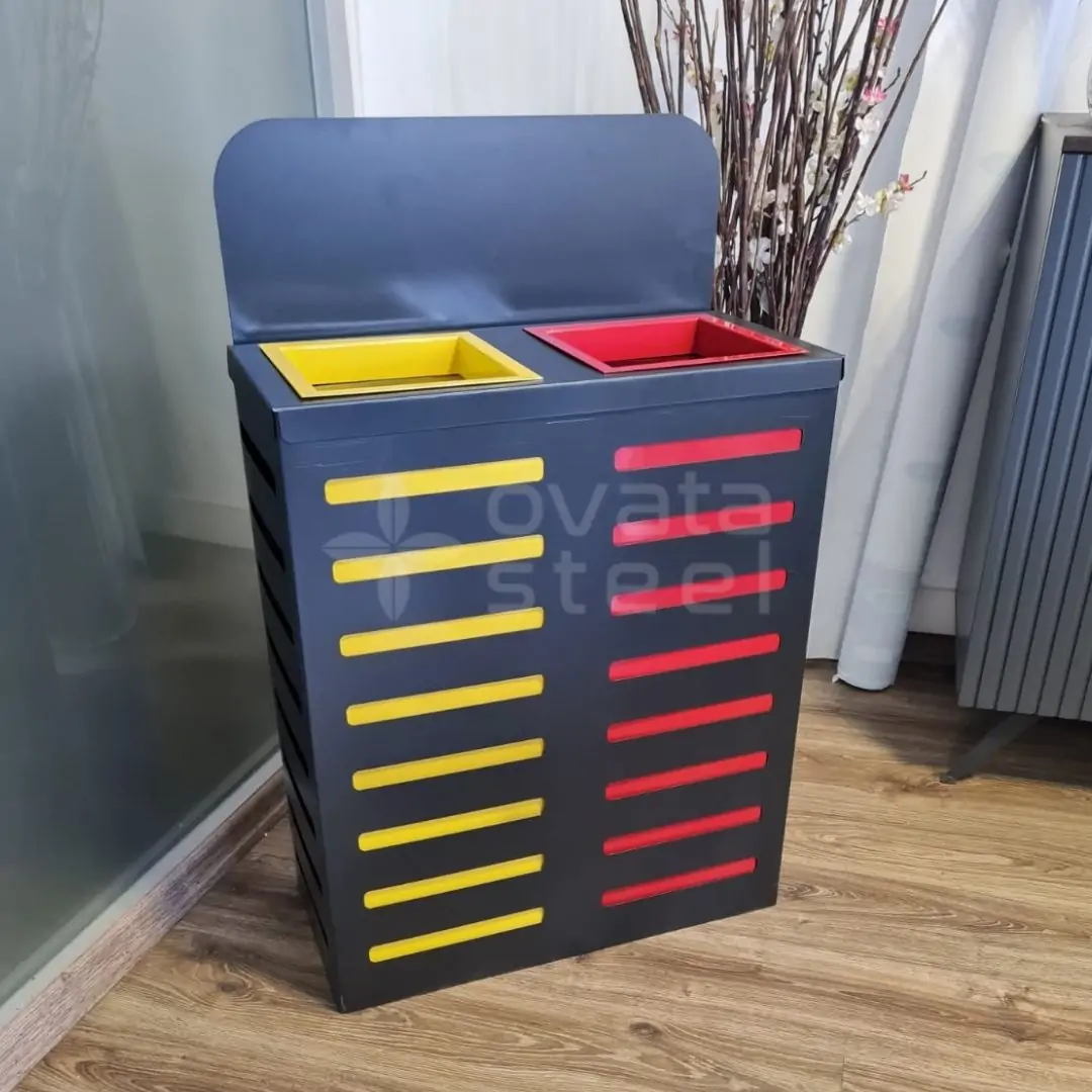 Ovata-421 2-Compartment Recycling Bin – view 4