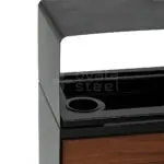 Ovata-617 Ahşaplı Dış Mekan Çöp Kovası
