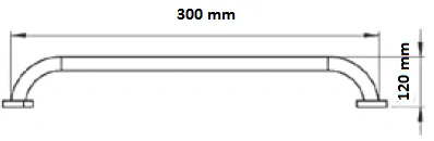 Ovata 1312 Paslanmaz Çelik Engelli Tutunma Barı 30 cm
