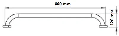 Ovata 1313 Paslanmaz Çelik Engelli Tutunma Barı 40 cm