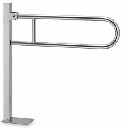 Ovata 1310 Footed, Articulated Grab Bar, Stainless Steel