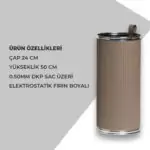 Ovata-1051 Deri Kaplı Vizon Renk Metal Şemsiyelik