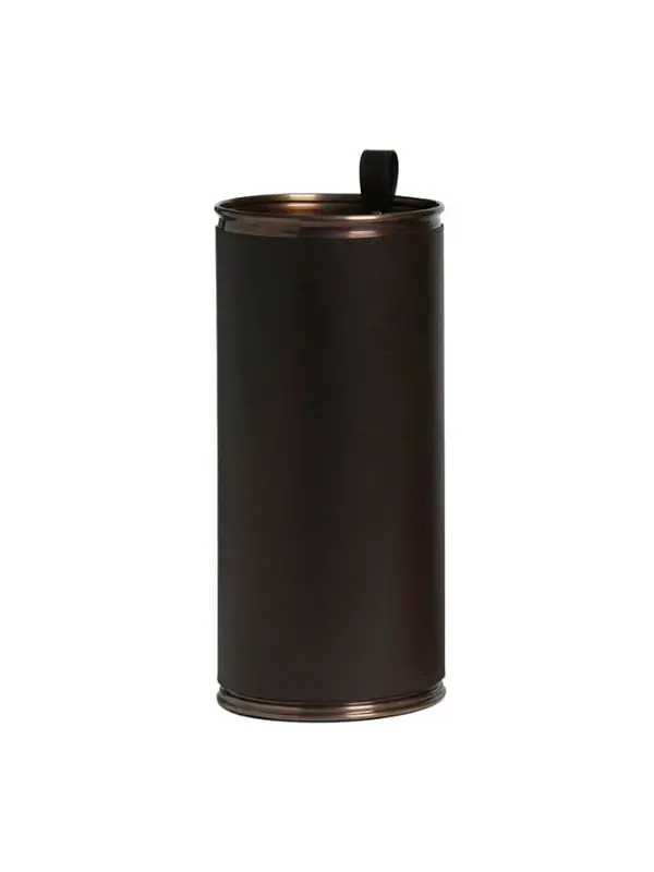 Ovata-1050 Deri Kaplı Siyah Renk Metal Şemsiyelik