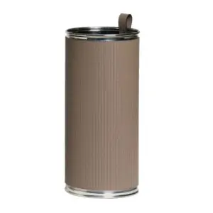 Ovata-1051 Deri Kaplı Vizon Renk Metal Şemsiyelik