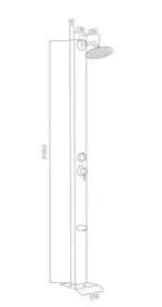 Ovata-2223 Havuz Duşu Bahçe Sahil Duş Kulesi