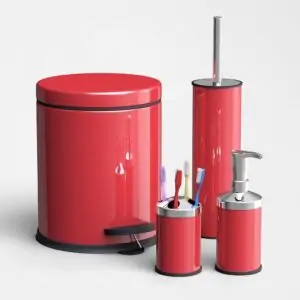 Ovata 4057 4'lü Banyo Seti (Kırmızı)
