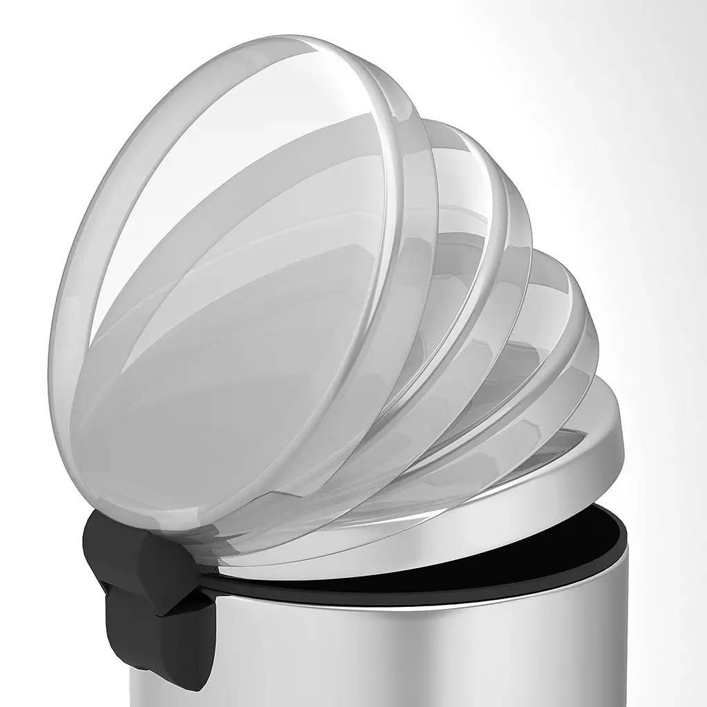 Ovata 7074 Pedallı Çöp Kovası - Yavaş Kapanan (3 Litre)