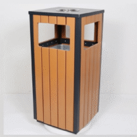 ahşap küllüklü dış mekan çöp kovası park bahçe küllük çöp kovası