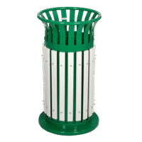 ahşap metal dış mekan çöp kovası park bahçe çöp kovası