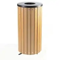 Ovata-702 Ahşaplı Dış Mekan Çöp Kovası