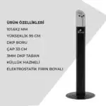 Ovata-202 Boyalı Oval Ayaklı Küllük – görsel 3