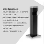 Ovata-203 Kare Ayaklı Küllük – görsel 6