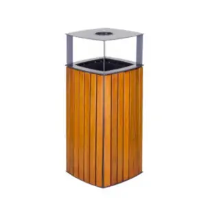 Ovata-612 Ahşaplı Dış Mekan Çöp Kovası