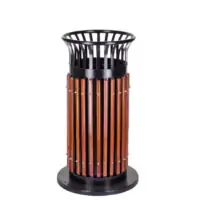 Ovata-613 Ahşaplı Dış Mekan Çöp Kovası