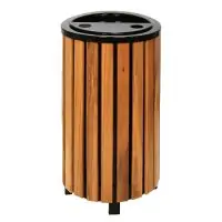 Ovata-614 Ahşaplı Dış Mekan Çöp Kovası