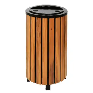 Ovata-614 Ahşaplı Dış Mekan Çöp Kovası