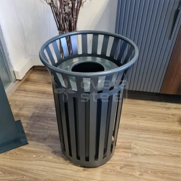 Ovata-607 Outdoor Cage Metal Trash Can – view 2