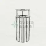 Ovata-615 Ahşaplı Dış Mekan Çöp Kovası