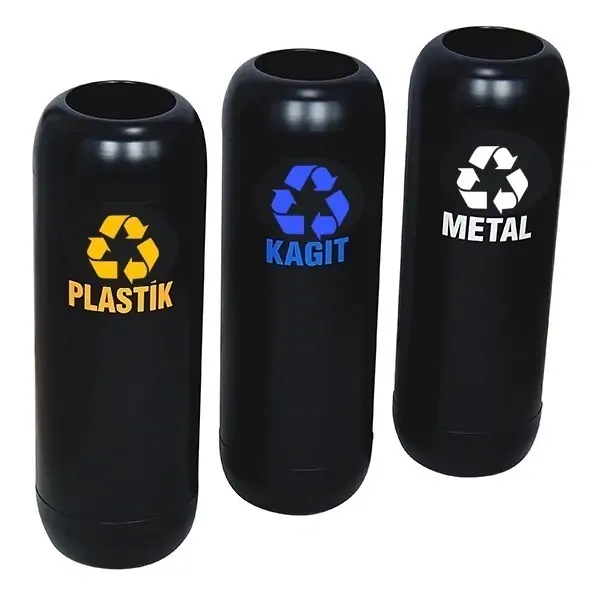 Ovata-403 3'lü Fırın Boyalı Metal Sıfır Atık Ünitesi