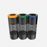 Ovata-415 3'lü Fırın Boyalı Metal Silindir Sıfır Atık Ünitesi