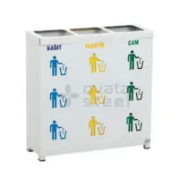 Ovata-437 3'lü Sıfır Atık Ünitesi + Pil Kutusu