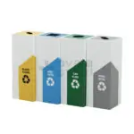 Ovata-440 4-Compartment Recycling Bin