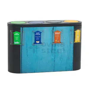 Ovata-443 4-Compartment Recycling Bin
