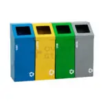 Ovata-445 4-Compartment Recycling Bin