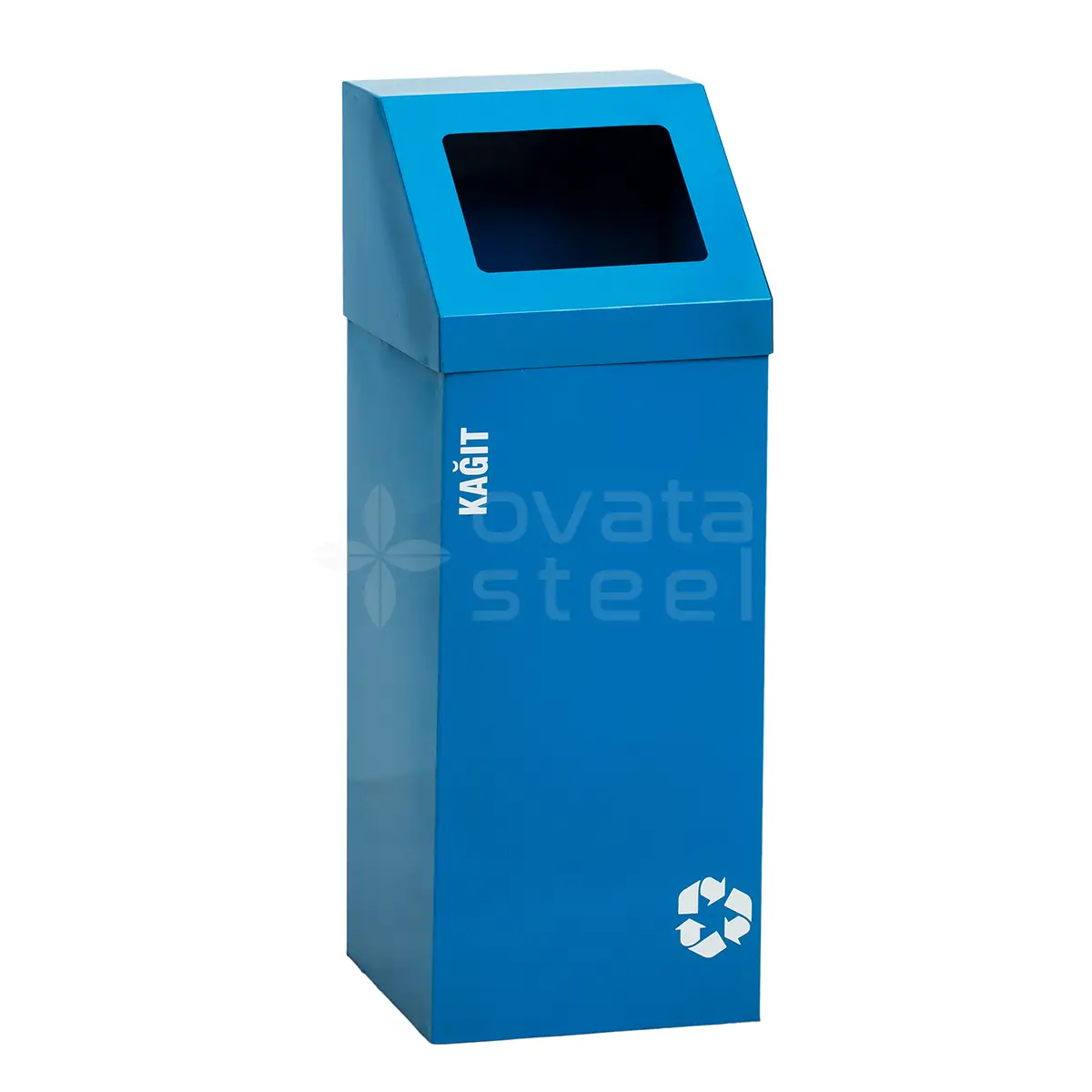 recycling- bins 01448 Ovata-448 Tekli Açık Kapaklı Sıfır Atık Ünitesi