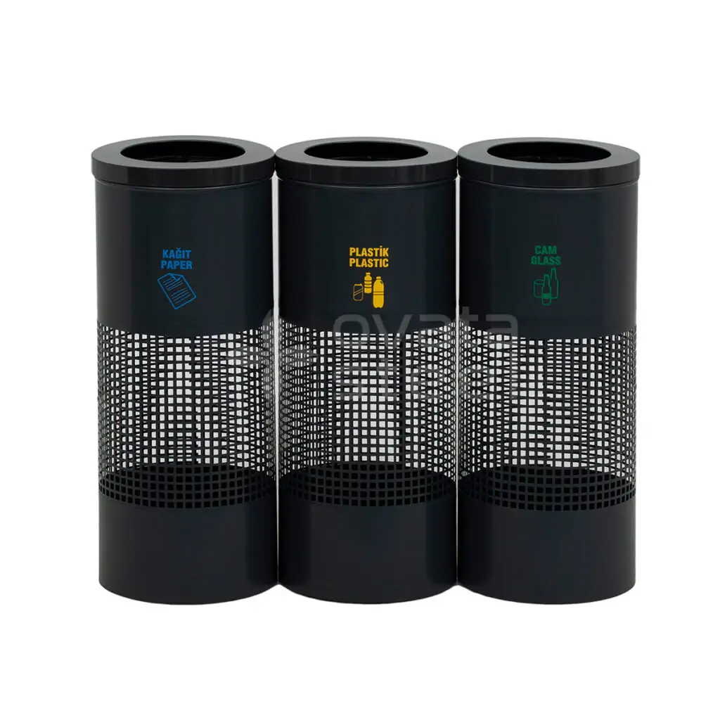 Ovata-449 3-Compartment Recycling Bin