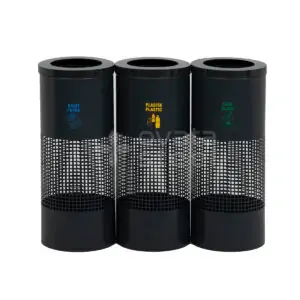 Ovata-449 3-Compartment Recycling Bin