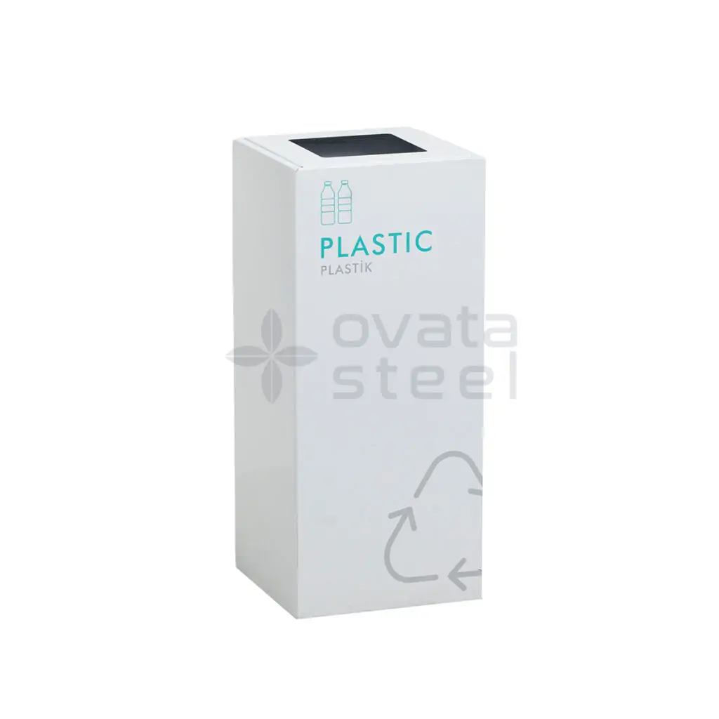 Ovata-452 Single-Compartment Powder-Coated Recycling Bin