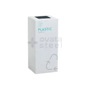 Ovata-452 Single-Compartment Powder-Coated Recycling Bin