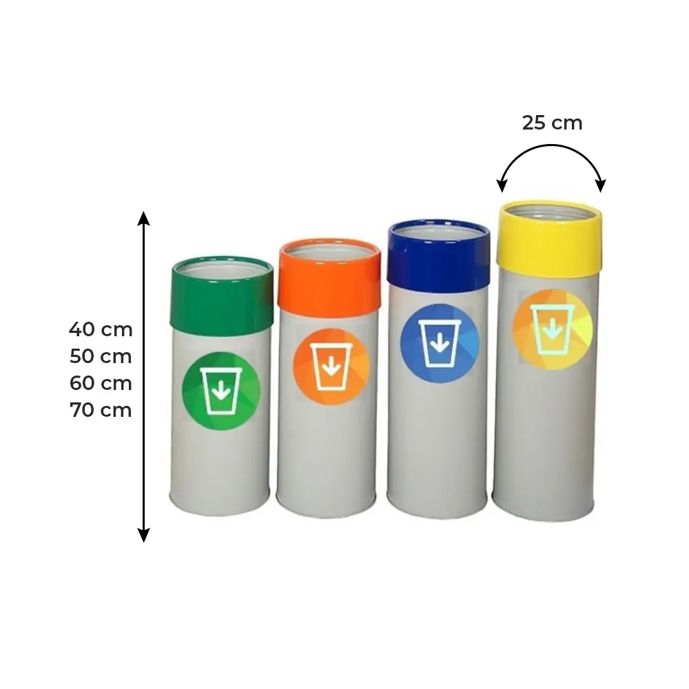 Ovata-409 3-Compartment Recycling Bin – view 2