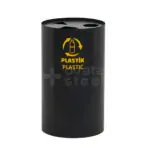 Ovata-451 3-Compartment Powder-Coated Recycling Bin – view 2
