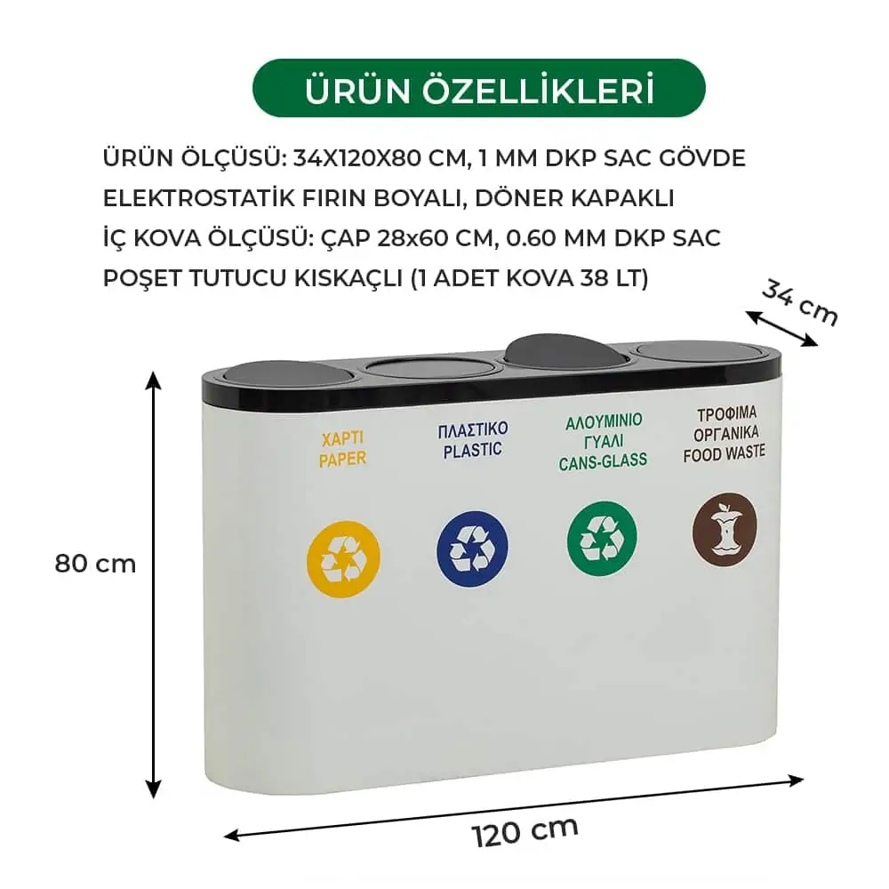 Ovata-442 4'lü Sıfır Atık Ünitesi