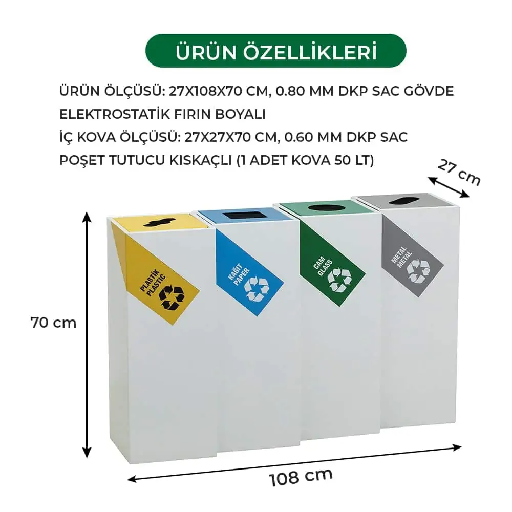 Ovata-441 4'lü Sıfır Atık Ünitesi