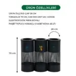 Ovata-449 3-Compartment Recycling Bin – view 6