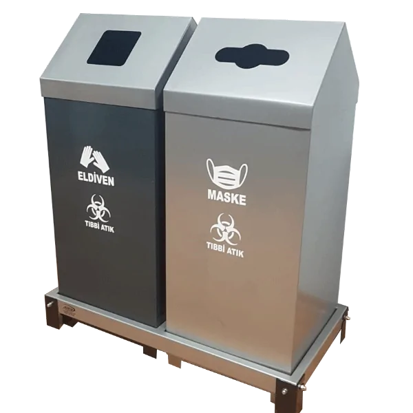 recycling- bins 800-01 Ovata-800 Atık Maske Eldiven Kutusu