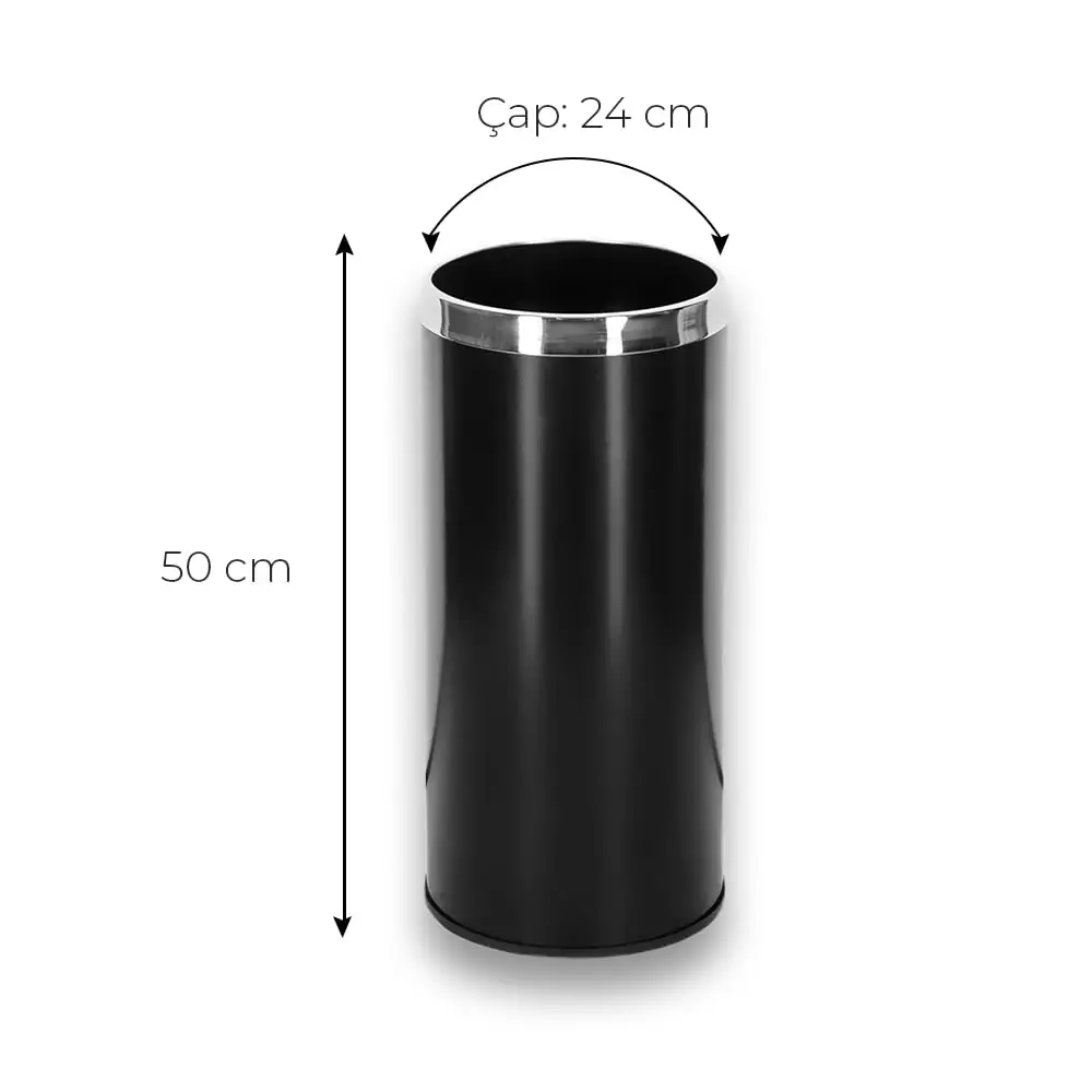 Ovata-102 Metal Siyah Boyalı Şemsiyelik