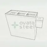 Ovata-438 3'lü Sıfır Atık Ünitesi + Pil Kutusu