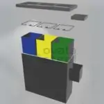 Ovata-438 3'lü Sıfır Atık Ünitesi + Pil Kutusu