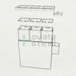 Ovata-438 3'lü Sıfır Atık Ünitesi + Pil Kutusu