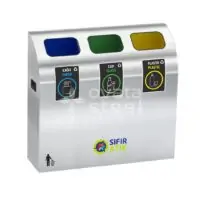 Ovata-470 3'lü Paslanmaz Sıfır Atık Ünitesi