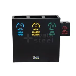 Ovata-471 3'lü Sıfır Atık Kutusu + Pil Kutusu