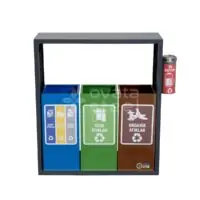 Ovata-473 3'lü Emlak Konut Model Sıfır Atık Kutusu