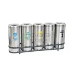Ovata-505 5'li Paslanmaz Sıfır Atık Kutusu (Hazneli) – görsel 2