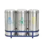 Ovata-501 3'lü Paslanmaz Sıfır Atık Kutusu (Hazneli)